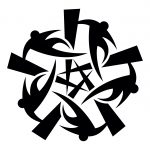 全日本パルクール連盟ロゴ（文字無し、白）